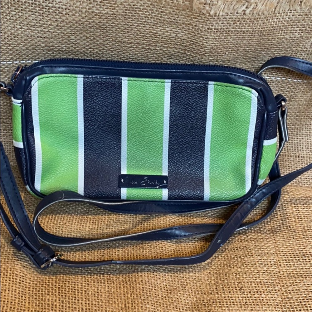 Vera Bradley Striped faux leather bag